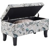 image:imageConvenience Concepts Designs4Comfort Winslow Storage Ottoman Bench 32  Transitional Upholstered Footstool amp Seat for Living Room Entryway Hallway amp Bedroom Butterfly FabricGray Flora Fabric