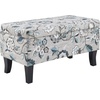 image:imageConvenience Concepts Designs4Comfort Winslow Storage Ottoman Bench 32  Transitional Upholstered Footstool amp Seat for Living Room Entryway Hallway amp Bedroom Butterfly FabricGray Flora Fabric