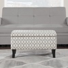 image:imageConvenience Concepts Designs4Comfort Winslow Storage Ottoman Bench 32  Transitional Upholstered Footstool amp Seat for Living Room Entryway Hallway amp Bedroom Butterfly FabricRibbon Pattern Fabric