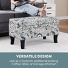 image:imageConvenience Concepts Designs4Comfort Winslow Storage Ottoman Bench 32  Transitional Upholstered Footstool amp Seat for Living Room Entryway Hallway amp Bedroom Butterfly FabricGray Flora Fabric