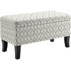 image:imageConvenience Concepts Designs4Comfort Winslow Storage Ottoman Bench 32  Transitional Upholstered Footstool amp Seat for Living Room Entryway Hallway amp Bedroom Butterfly FabricRibbon Pattern Fabric