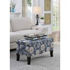 image:imageConvenience Concepts Designs4Comfort Winslow Storage Ottoman Bench 32  Transitional Upholstered Footstool amp Seat for Living Room Entryway Hallway amp Bedroom Butterfly FabricIndigo Flora Fabric