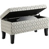 image:imageConvenience Concepts Designs4Comfort Winslow Storage Ottoman Bench 32  Transitional Upholstered Footstool amp Seat for Living Room Entryway Hallway amp Bedroom Butterfly FabricRibbon Pattern Fabric