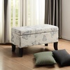 image:imageConvenience Concepts Designs4Comfort Winslow Storage Ottoman Bench 32  Transitional Upholstered Footstool amp Seat for Living Room Entryway Hallway amp Bedroom Butterfly FabricButterfly Fabric