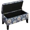image:imageConvenience Concepts Designs4Comfort Winslow Storage Ottoman Bench 32  Transitional Upholstered Footstool amp Seat for Living Room Entryway Hallway amp Bedroom Butterfly FabricIndigo Flora Fabric