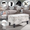 image:imageConvenience Concepts Designs4Comfort Winslow Storage Ottoman Bench 32  Transitional Upholstered Footstool amp Seat for Living Room Entryway Hallway amp Bedroom Butterfly FabricButterfly Fabric