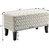 image:imageConvenience Concepts Designs4Comfort Winslow Storage Ottoman Bench 32  Transitional Upholstered Footstool amp Seat for Living Room Entryway Hallway amp Bedroom Butterfly FabricRibbon Pattern Fabric