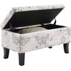 image:imageConvenience Concepts Designs4Comfort Winslow Storage Ottoman Bench 32  Transitional Upholstered Footstool amp Seat for Living Room Entryway Hallway amp Bedroom Butterfly FabricButterfly Fabric