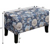 image:imageConvenience Concepts Designs4Comfort Winslow Storage Ottoman Bench 32  Transitional Upholstered Footstool amp Seat for Living Room Entryway Hallway amp Bedroom Butterfly FabricIndigo Flora Fabric