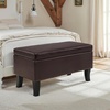image:imageConvenience Concepts Designs4Comfort Winslow Storage Ottoman Bench 32  Transitional Upholstered Footstool amp Seat for Living Room Entryway Hallway amp Bedroom Butterfly FabricEspresso