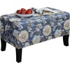 image:imageConvenience Concepts Designs4Comfort Winslow Storage Ottoman Bench 32  Transitional Upholstered Footstool amp Seat for Living Room Entryway Hallway amp Bedroom Butterfly FabricIndigo Flora Fabric