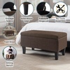 image:imageConvenience Concepts Designs4Comfort Winslow Storage Ottoman Bench 32  Transitional Upholstered Footstool amp Seat for Living Room Entryway Hallway amp Bedroom Butterfly FabricMedium Brown Fabric