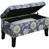image:imageConvenience Concepts Designs4Comfort Winslow Storage Ottoman Bench 32  Transitional Upholstered Footstool amp Seat for Living Room Entryway Hallway amp Bedroom Butterfly FabricIndigo Flora Fabric