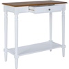 image:imageConvenience Concepts French Country 1 Drawer Hall Table with Shelf Dark WalnutWhite