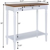 image:imageConvenience Concepts French Country 1 Drawer Hall Table with Shelf Dark WalnutWhite