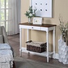 image:imageConvenience Concepts French Country 1 Drawer Hall Table with Shelf Dark WalnutWhite