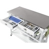 image:imageConvenience Concepts French Country 3Tier Stainless Steel Kitchen Cart with Drawers Wirebrush Dark GrayWhite