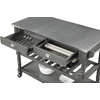 image:imageConvenience Concepts French Country 3Tier Stainless Steel Kitchen Cart with Drawers Wirebrush Dark GrayWirebrush Dark Gray