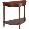 image:imageConvenience Concepts French Country HalfRound Entryway Table with Shelf WhiteBlack
