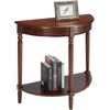 image:imageConvenience Concepts French Country HalfRound Entryway Table with Shelf WhiteBlack