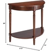 image:imageConvenience Concepts French Country HalfRound Entryway Table with Shelf WhiteBlack