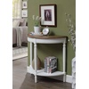 image:imageConvenience Concepts French Country HalfRound Entryway Table with Shelf WhiteDriftwoodWhite