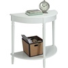 image:imageConvenience Concepts French Country HalfRound Entryway Table with Shelf WhiteWhite