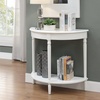 image:imageConvenience Concepts French Country HalfRound Entryway Table with Shelf WhiteWhite