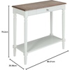image:imageConvenience Concepts French Country Hall Table 315  Traditional Farmhouse Sofa Table with Storage Drawer and Shelf Narrow Entryway Hall Table for Living Room DriftwoodWhiteDriftwoodWhite