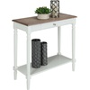 image:imageConvenience Concepts French Country Hall Table 315  Traditional Farmhouse Sofa Table with Storage Drawer and Shelf Narrow Entryway Hall Table for Living Room DriftwoodWhiteDriftwoodWhite