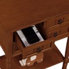 image:imageConvenience Concepts Kendra Entryway Hall Table 2375  3 Storage Drawers Traditional Console with Shelf for Decor Office amp Hallway Organizer No Tools Assembly Solid Wood Legs BlackCherry