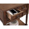 image:imageConvenience Concepts Kendra Entryway Hall Table 2375  3 Storage Drawers Traditional Console with Shelf for Decor Office amp Hallway Organizer No Tools Assembly Solid Wood Legs BlackDark Oak