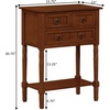 image:imageConvenience Concepts Kendra Entryway Hall Table 2375  3 Storage Drawers Traditional Console with Shelf for Decor Office amp Hallway Organizer No Tools Assembly Solid Wood Legs BlackCherry