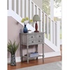 image:imageConvenience Concepts Kendra Entryway Hall Table 2375  3 Storage Drawers Traditional Console with Shelf for Decor Office amp Hallway Organizer No Tools Assembly Solid Wood Legs BlackWirebrush Light Gray