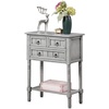 image:imageConvenience Concepts Kendra Entryway Hall Table 2375  3 Storage Drawers Traditional Console with Shelf for Decor Office amp Hallway Organizer No Tools Assembly Solid Wood Legs BlackWirebrush Light Gray
