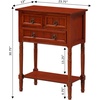 image:imageConvenience Concepts Kendra Entryway Hall Table 2375  3 Storage Drawers Traditional Console with Shelf for Decor Office amp Hallway Organizer No Tools Assembly Solid Wood Legs BlackCherry