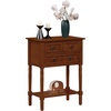 image:imageConvenience Concepts Kendra Entryway Hall Table 2375  3 Storage Drawers Traditional Console with Shelf for Decor Office amp Hallway Organizer No Tools Assembly Solid Wood Legs BlackCherry