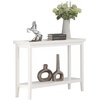 image:imageConvenience Concepts Ledgewood Console Table 48  Modern Narrow Sofa Display Accent with Storage Shelf for Transitional Traditional Living Room Entryway Hallway or Bedroom BlackWhite