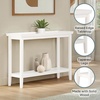 image:imageConvenience Concepts Ledgewood Console Table 48  Modern Narrow Sofa Display Accent with Storage Shelf for Transitional Traditional Living Room Entryway Hallway or Bedroom BlackWhite