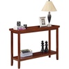 image:imageConvenience Concepts Ledgewood Console Table 48  Modern Narrow Sofa Display Accent with Storage Shelf for Transitional Traditional Living Room Entryway Hallway or Bedroom BlackMahogany