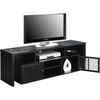 image:imageConvenience Concepts Lexington 65 inch TV Stand with Storage Cabinets and Shelves CherryBlack