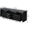 image:imageConvenience Concepts Lexington 65 inch TV Stand with Storage Cabinets and Shelves CherryBlack