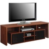 image:imageConvenience Concepts Lexington 65 inch TV Stand with Storage Cabinets and Shelves CherryCherry