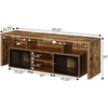 image:imageConvenience Concepts Lexington TV Stand with Storage Cabinets and Shelves 60 White R40573BarnwoodBlack