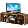 image:imageConvenience Concepts Lexington TV Stand with Storage Cabinets and Shelves 60 White R40573BarnwoodBlack