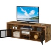 image:imageConvenience Concepts Lexington TV Stand with Storage Cabinets and Shelves 60 White R40573BarnwoodBlack