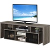 image:imageConvenience Concepts Lexington TV Stand with Storage Cabinets and Shelves 60 White R40573Weathered GrayBlack