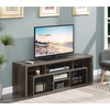 image:imageConvenience Concepts Lexington TV Stand with Storage Cabinets and Shelves 60 White R40573Weathered GrayBlack