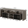 image:imageConvenience Concepts Lexington TV Stand with Storage Cabinets and Shelves 60 White R40573Weathered GrayBlack