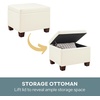 image:imageConvenience Concepts Madison Storage Ottoman 2175  Modern Upholstered Footstool amp Seat with Hinged Lid for Transitional Living Room Bedroom Hallway amp Entryway Espresso Vegan LeatherIvory Vegan Leather